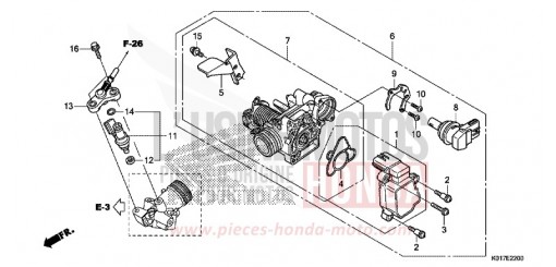 THROTTLE BODY/FUEL INJECTOR SH150ADD de 2013